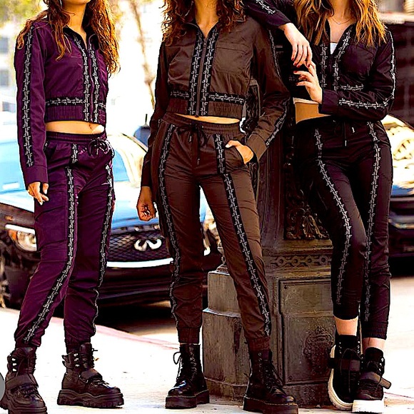 LF Brand jogger track pants zipper detail elastic drawstring waist NEW RE $248🎉 - Picture 9 of 16